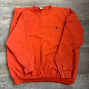 Vintage Disney Men's Orange Crewneck Sweater